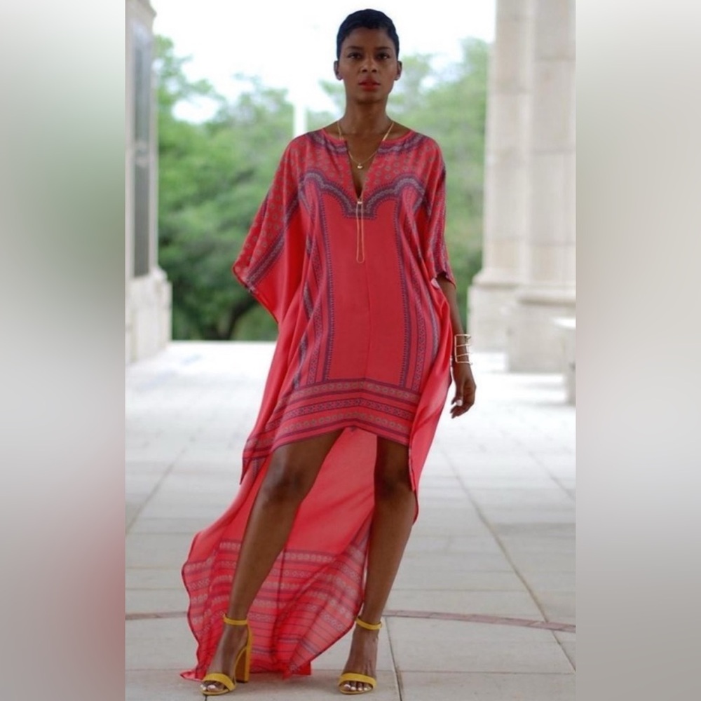 BCBGMaxAzria CORAL High Low Caftan Dress - NEW